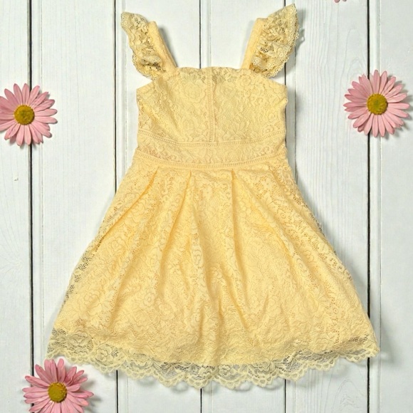 Knitworks Other - Girls Yellow Lace Dress